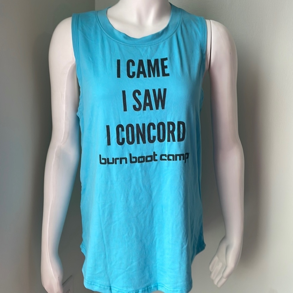 Burn Boot Camp Blue Tank Size Medium
